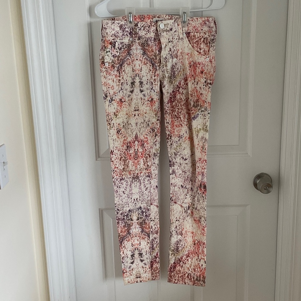 Hudson Jeans Multicolor Abstract Denim